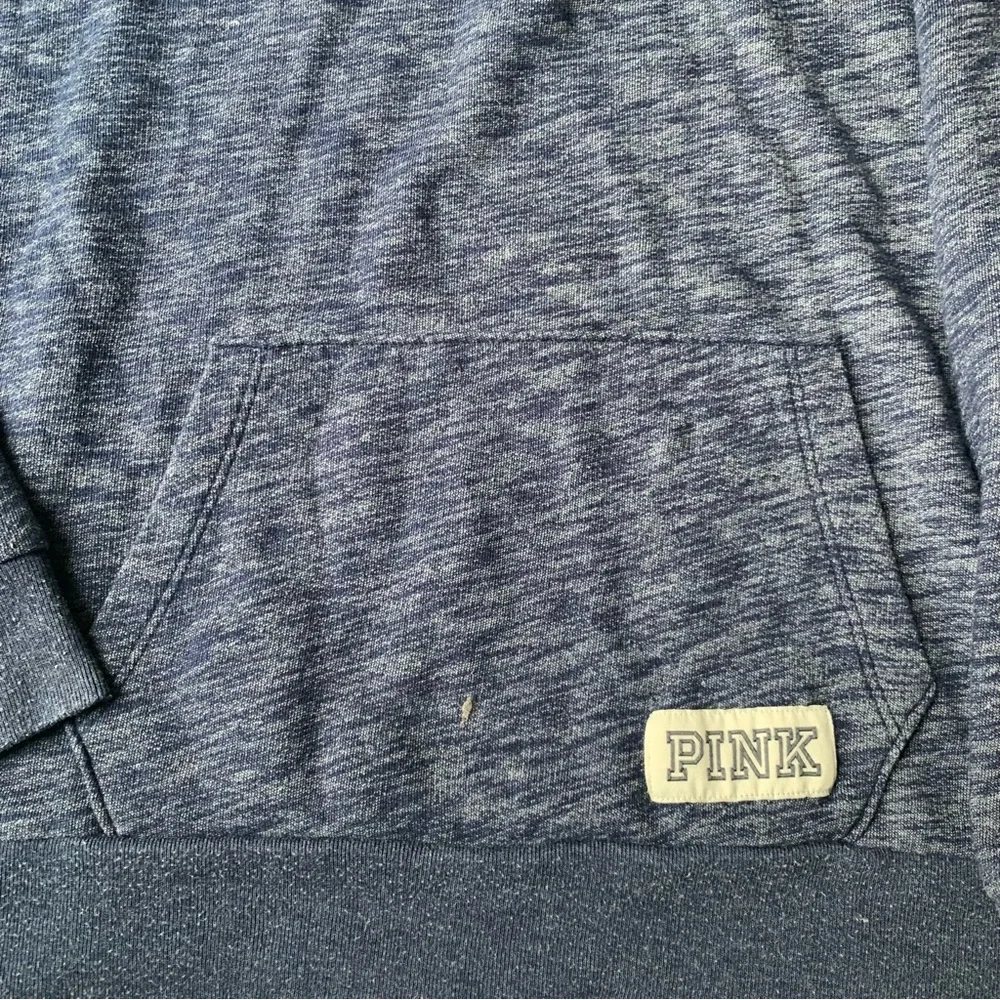 Victoria Secret PINK Hoodie with Kangaroo Pouch Size Medium Blue - Picture 3 of 6